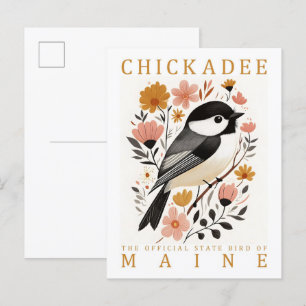 Carte Postale Oiseau de poulet du Maine USA Travel