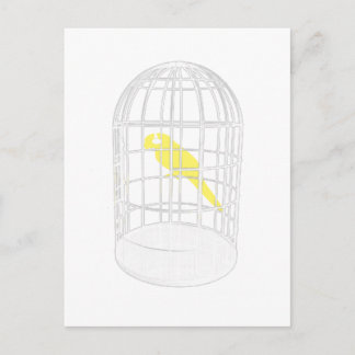 Carte Postale Oiseau en cage