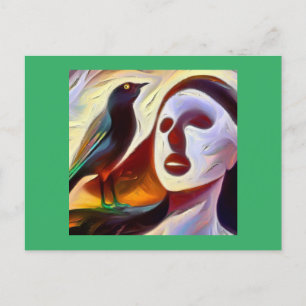 Carte Postale Oiseau Moqueur Animal Totem 3