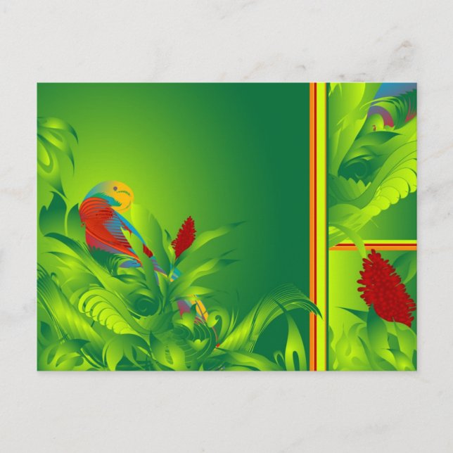 Carte postale Oiseau O'Paradise (Devant)