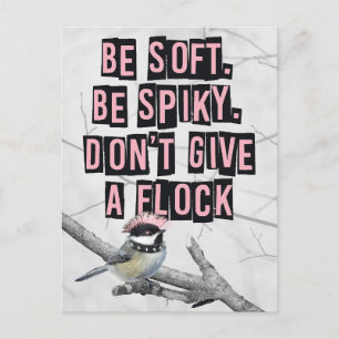 Carte Postale Oiseau Punk Alternatif Anti Conformité