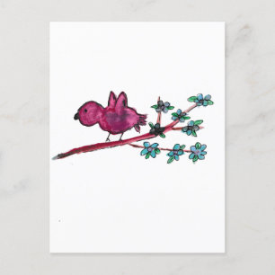Carte Postale Oiseau rouge