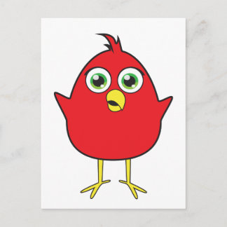 Carte Postale Oiseau rouge