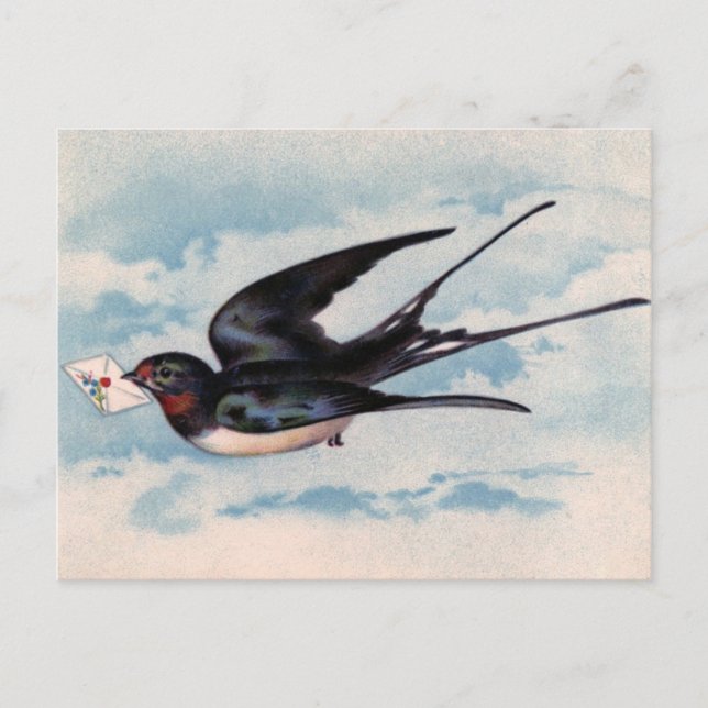 Carte postale Oiseau vintage (Devant)