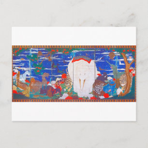 Carte Postale Oiseaux, Animaux, et Plantes à Fleurs (Droite) Jak