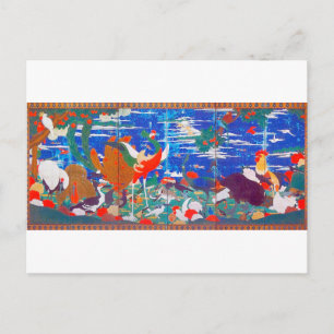 Carte Postale Oiseaux, Animaux et Plantes à Fleurs (Gauche) Jaku