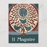 Oiseaux bleus dans l'arbre Abstrait 11 Maguire