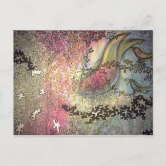 Carte Postale oiseaux dans les arbres