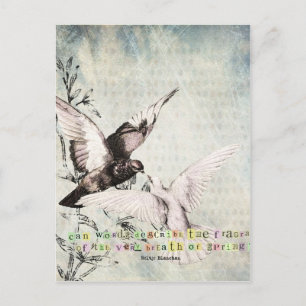 Carte Postale Oiseaux de printemps