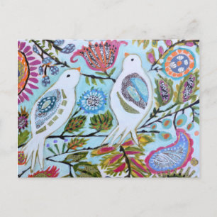 Carte Postale Oiseaux en papier I