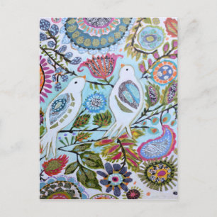 Carte Postale Oiseaux en papier I