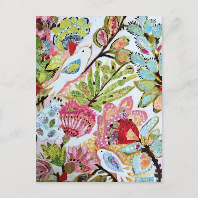 Carte Postale Oiseaux en papier II (Devant)