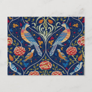 Carte Postale Oiseaux et fleurs, William Morris