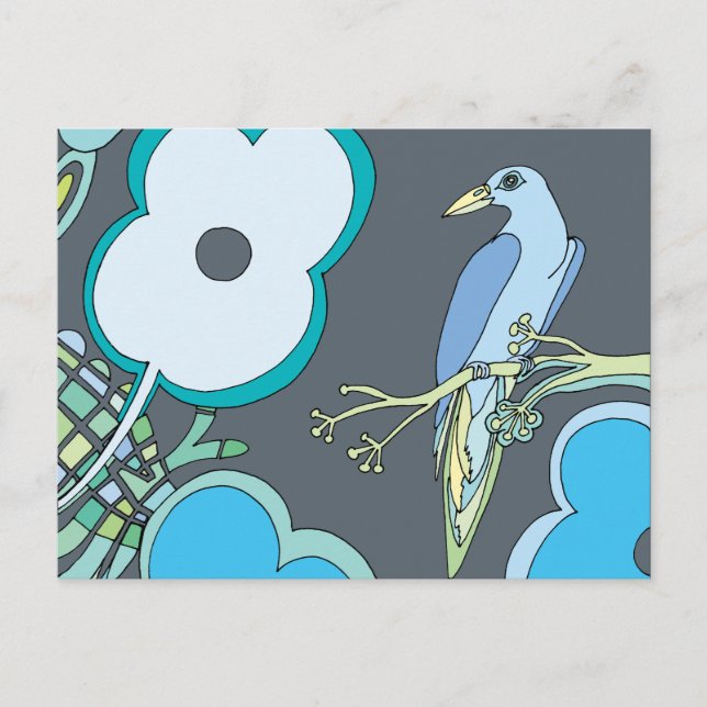 Carte Postale Oiseaux lunaires (Devant)