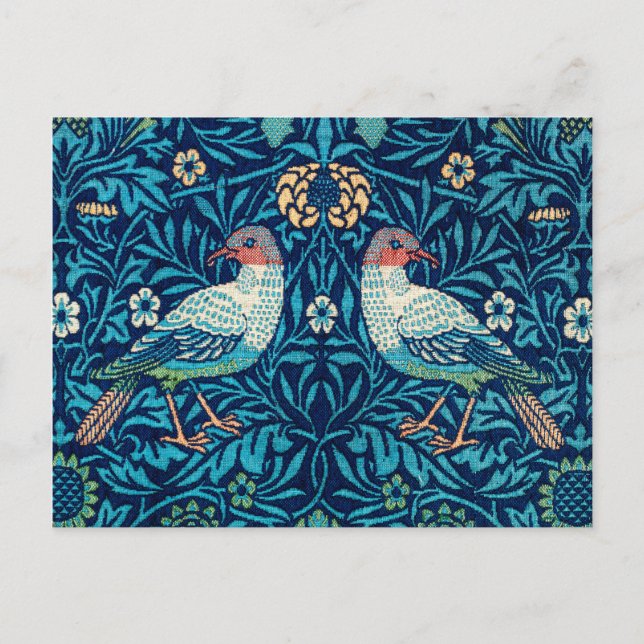 Carte Postale Oiseaux, William Morris (Devant)