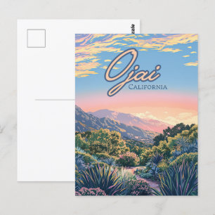 Carte Postale Ojai California Topa Topa Montagnes Paysage