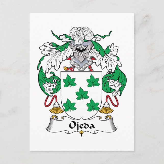 Carte Postale Ojeda Family Crest (Devant)