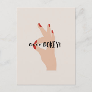 Carte Postale Okey Dokey #lineart #digitalart