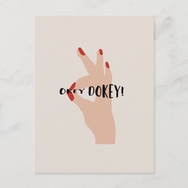 Carte Postale Okey Dokey #lineart #digitalart (Devant)