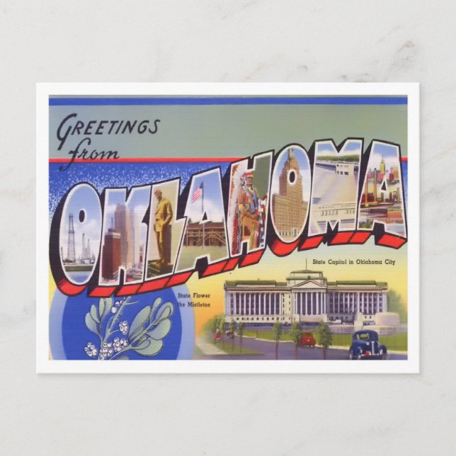 Carte postale Oklahoma Big Letters (Devant)