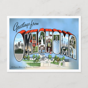 Carte postale Oklahoma Big Letters