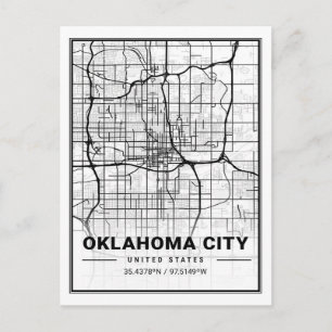 Carte Postale Oklahoma City Oklahoma USA Travel City Plan