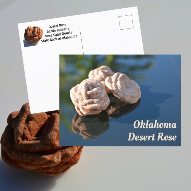 Carte Postale Oklahoma Desert Rose Sand Quartz Rock Photographie (Créateur téléchargé)