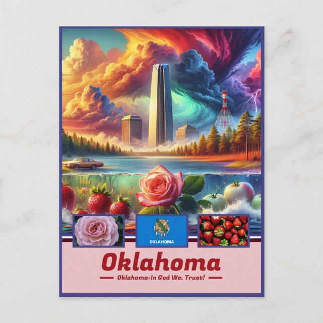 Carte Postale Oklahoma Essence Landmarks & Nature (Devant)