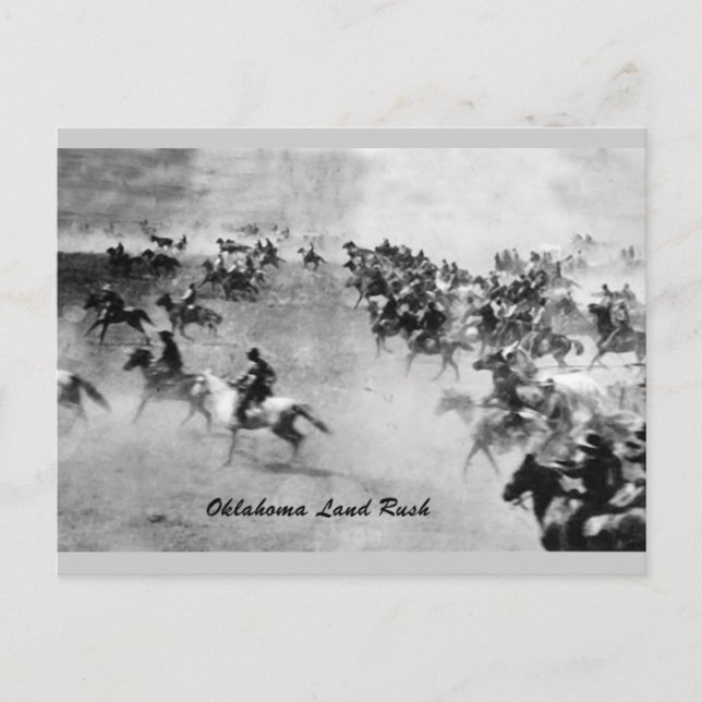 Carte postale Oklahoma Land Rush (Devant)