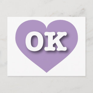 Carte Postale Oklahoma Lavender Heart - I love OK