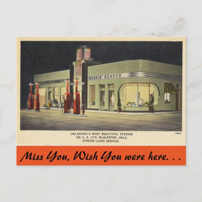 Carte Postale Oklahoma, Roarin Rohrer, McAlester (Devant)