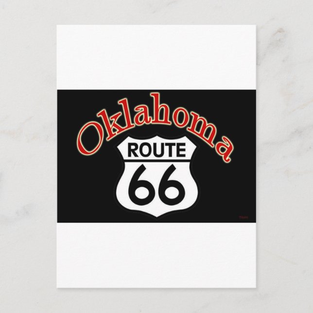 Carte Postale Oklahoma Route 66 Shield (Devant)