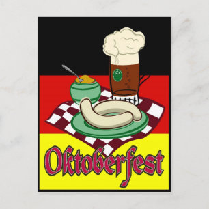 Carte Postale Oktoberfest Allemagne octobre Bière Deutschland