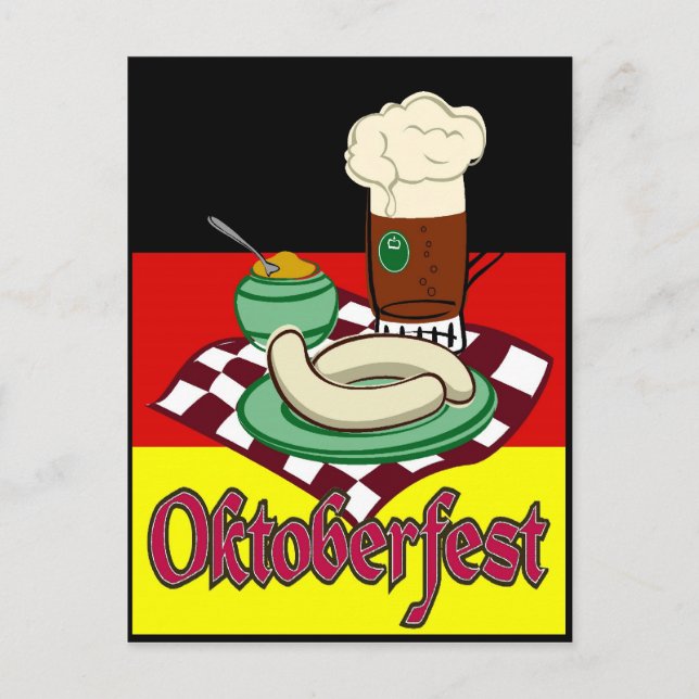Carte Postale Oktoberfest Allemagne octobre Bière Deutschland (Devant)
