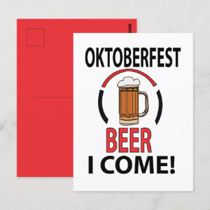 Carte Postale Oktoberfest Bière Boire Funny Oktoberfest