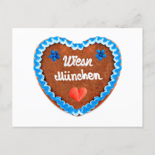 Carte Postale Oktoberfest Lebkuchenherz. Wiens München.