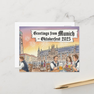 Carte Postale Oktoberfest Octoberfest Toast Postcard