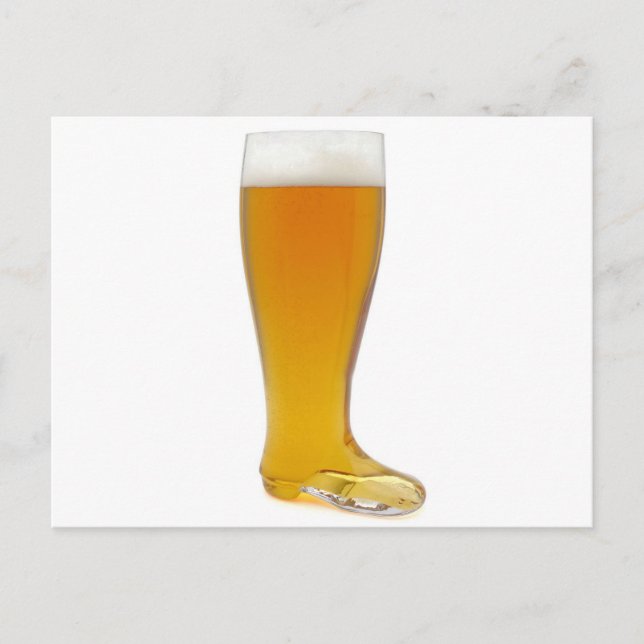 Carte Postale oktoberfest-verre-bière-botte (Devant)
