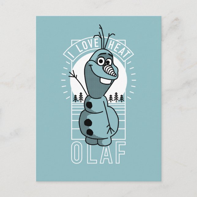 Carte Postale Olaf | I Love Heat (Devant)