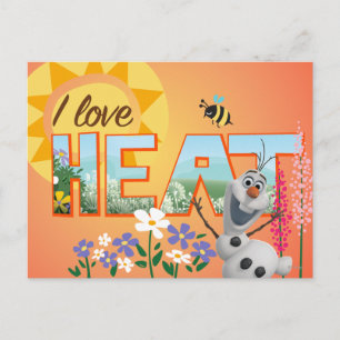 Carte Postale Olaf   J'aime la chaleur et le soleil