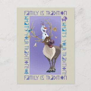 Carte Postale Olaf & Sven   La famille est la tradition