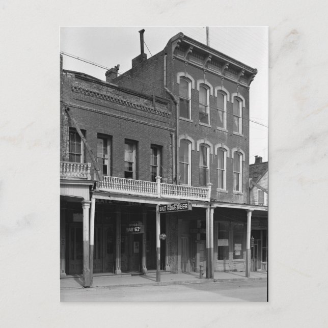 Carte Postale Old Bar, Virginia City, Histoire, NV (Devant)