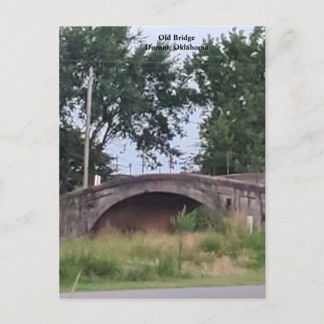 Carte Postale Old Bridge Durant, Oklahoma (Devant)
