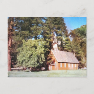 Carte Postale Old Church Yosemite California. Vintage