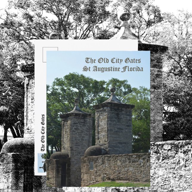 Carte Postale Old City Gates Historic St Augustine FL (Créateur téléchargé)