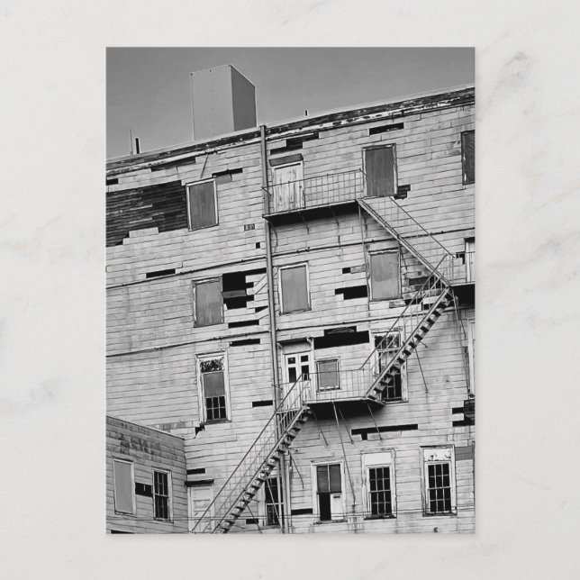 Carte Postale Old Delapitated Abandoned Factory Building Photo (Devant)