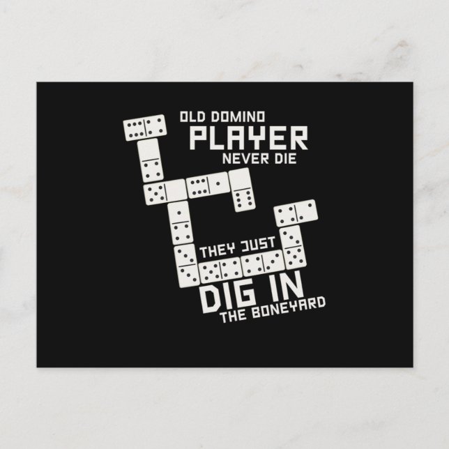 Carte Postale Old Domino Joueur Dominos Carreaux Puzzler Jeu Cad (Devant)