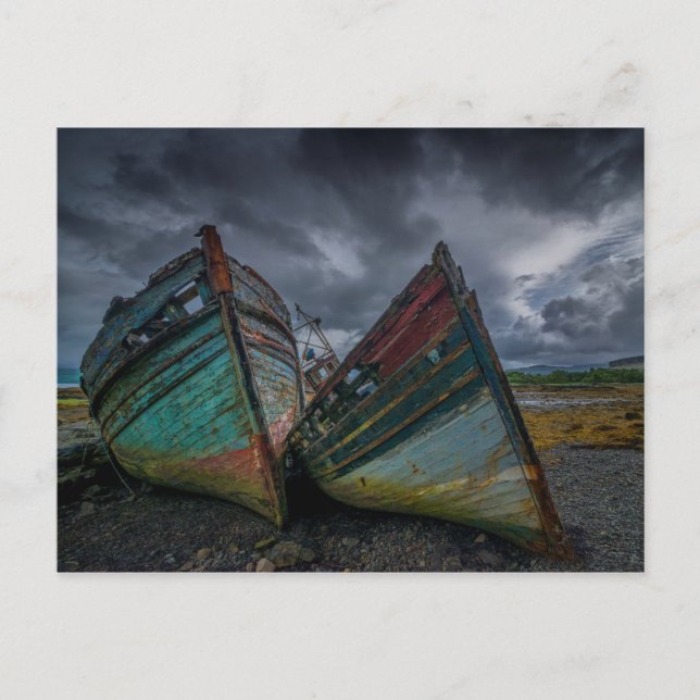 Carte Postale Old fishing boats (Devant)