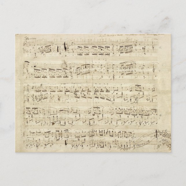 Carte Postale Old Music Notes (Devant)