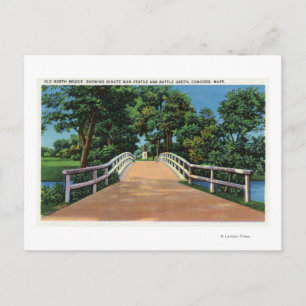 Carte Postale Old North Bridge Vue de Minute Man Statue